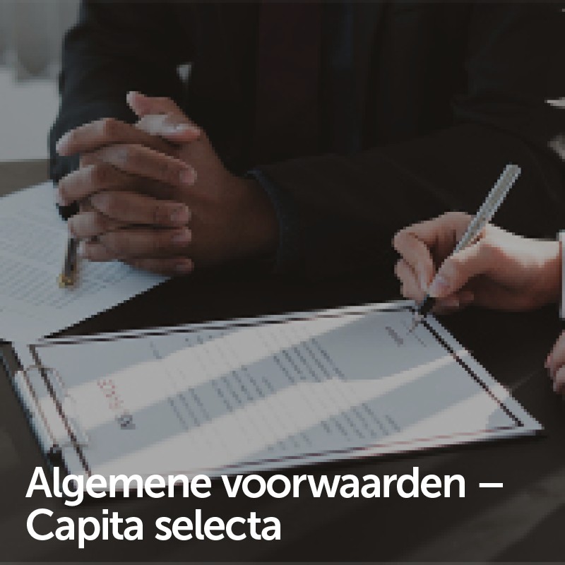 Algemene voorwaarden  –  Capita selecta