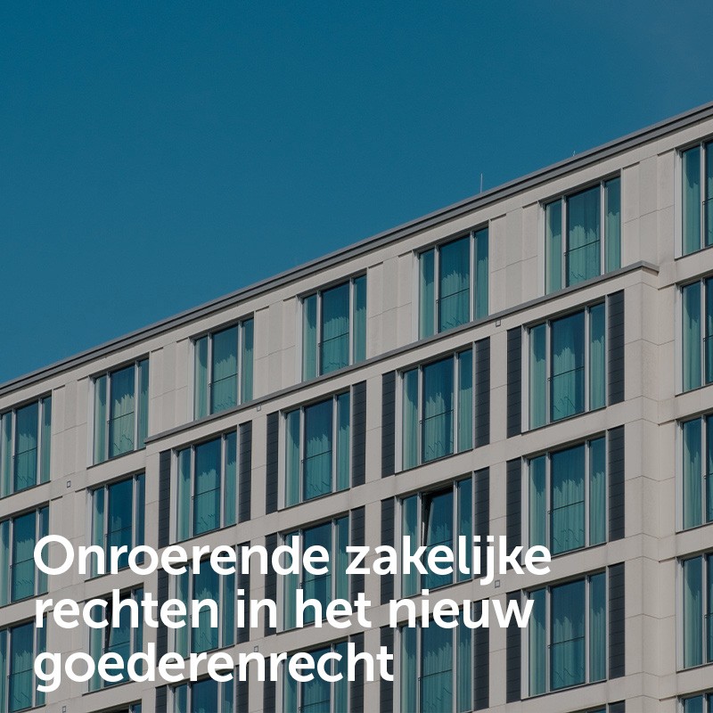 Onroerende zakelijke rechten in het nieuw goederenrecht