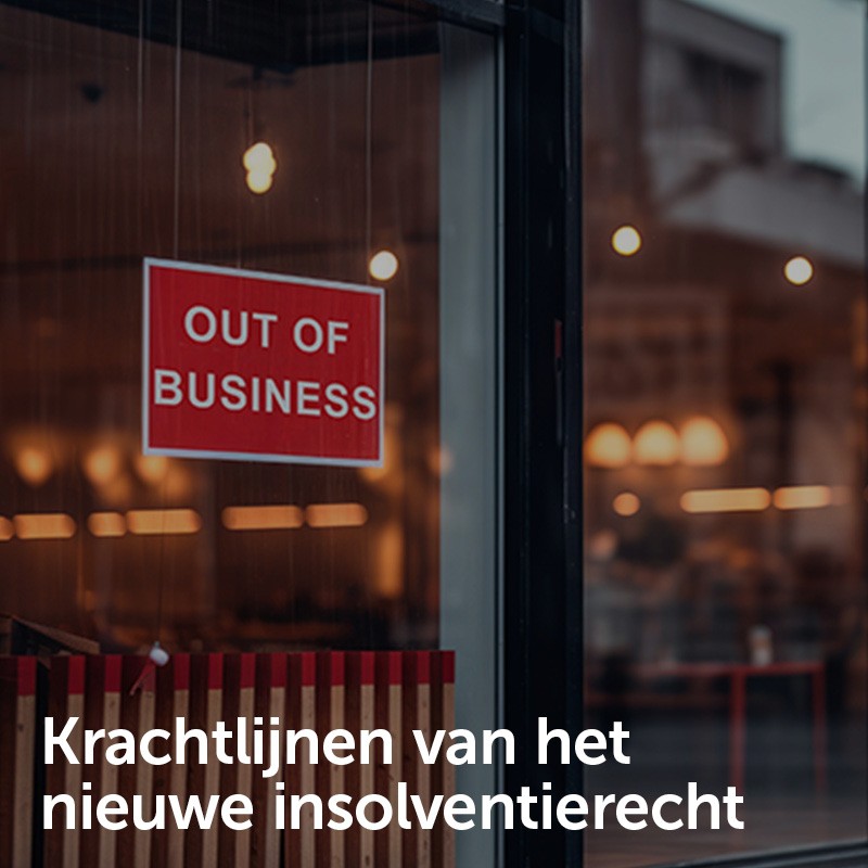 Krachtlijnen van het nieuwe insolventierecht