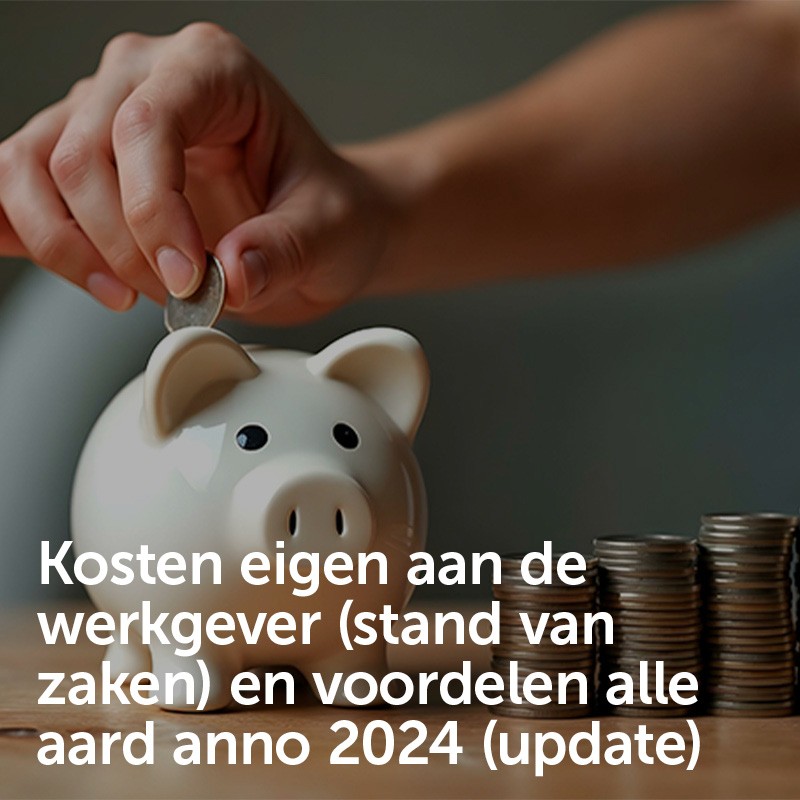 Kosten eigen aan de werkgever (stand van zaken) en voordelen alle aard anno 2024 (update)