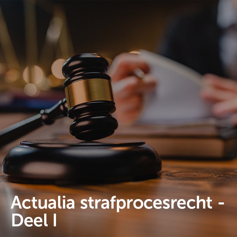 Actualia strafprocesrecht - Deel I